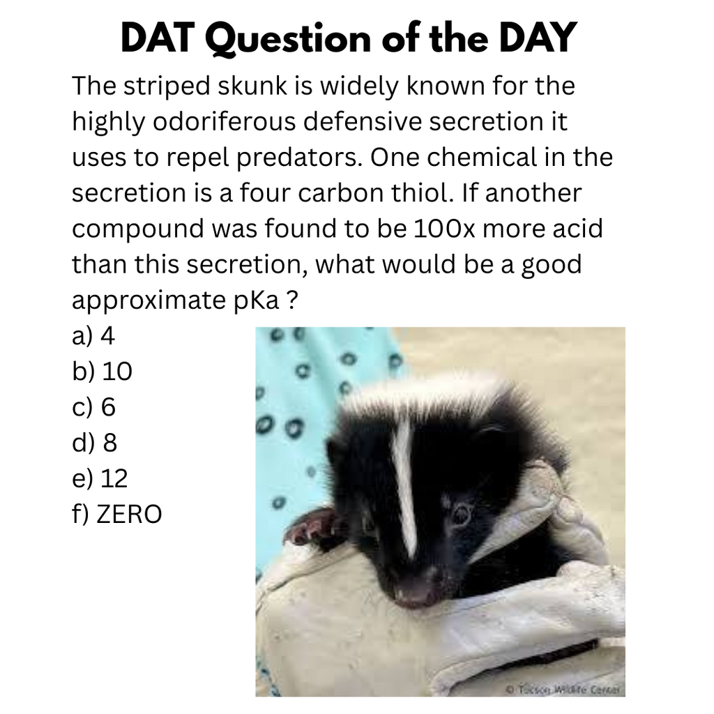 DAT - DAT Question of the Day: Thiol Acidity and pKa Shift | DAT ...