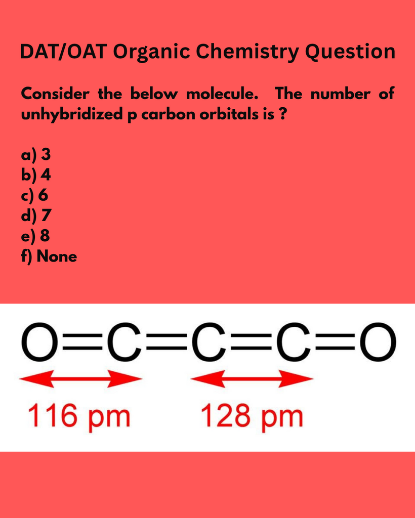 DAT and OAT Organic Chemistry Practice Problem | DAT Destroyer | OAT ...