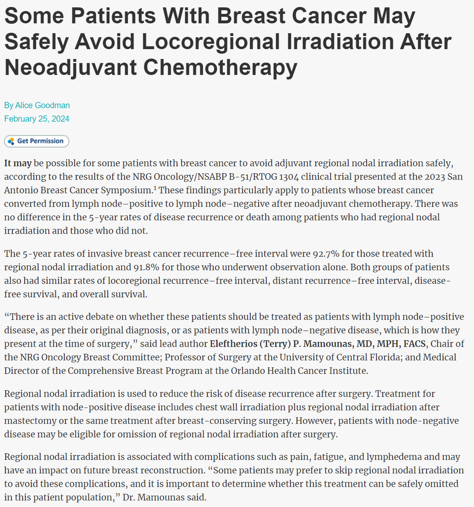 2024-04-02 11_13_36-Some Patients With Breast Cancer May Safely Avoid Locoregional Irradiation...png