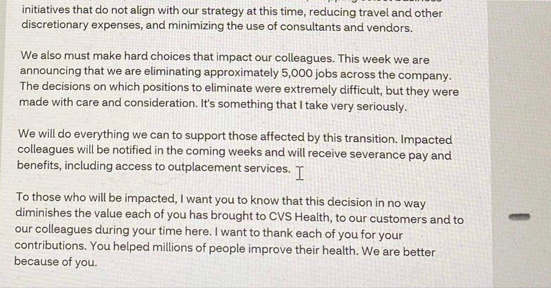 CVS Layoffs Student Doctor Network