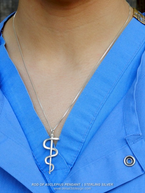 Rod of Asclepus Pendant Medical Student sm.jpg