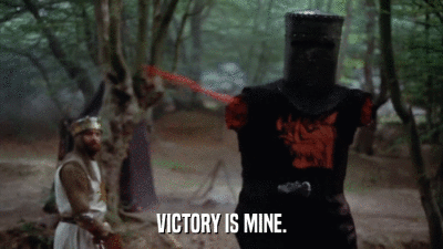 VICTORY IS MINE.  